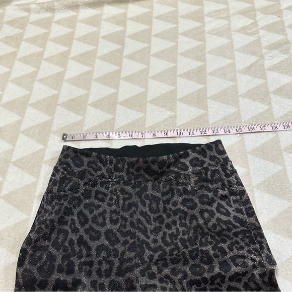 Sanctuary X Anthropologie metallic leggings stretch comfort leopard animal print - Picture 2 of 5